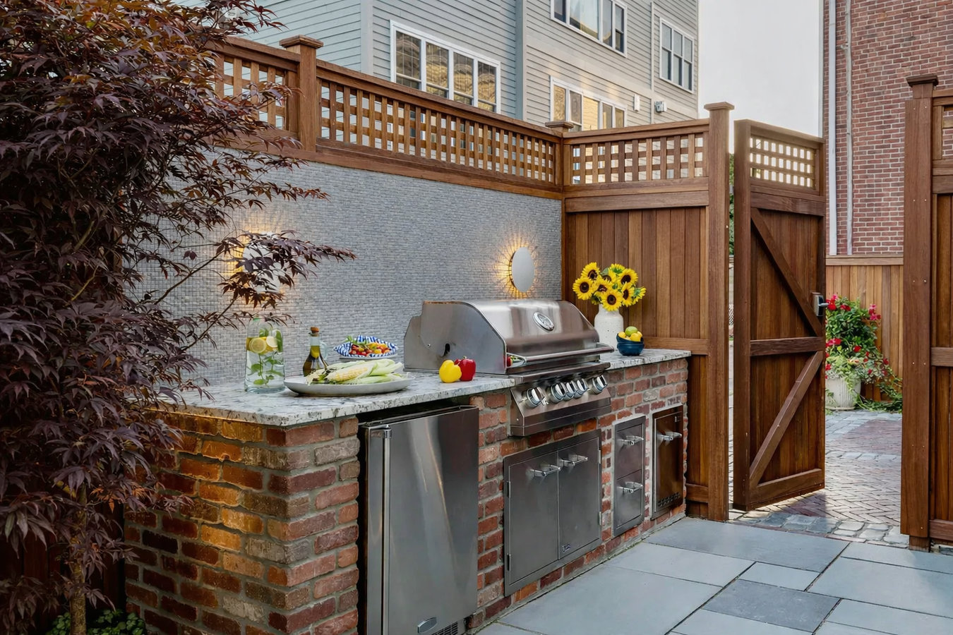Outdoor kitchen masonry
